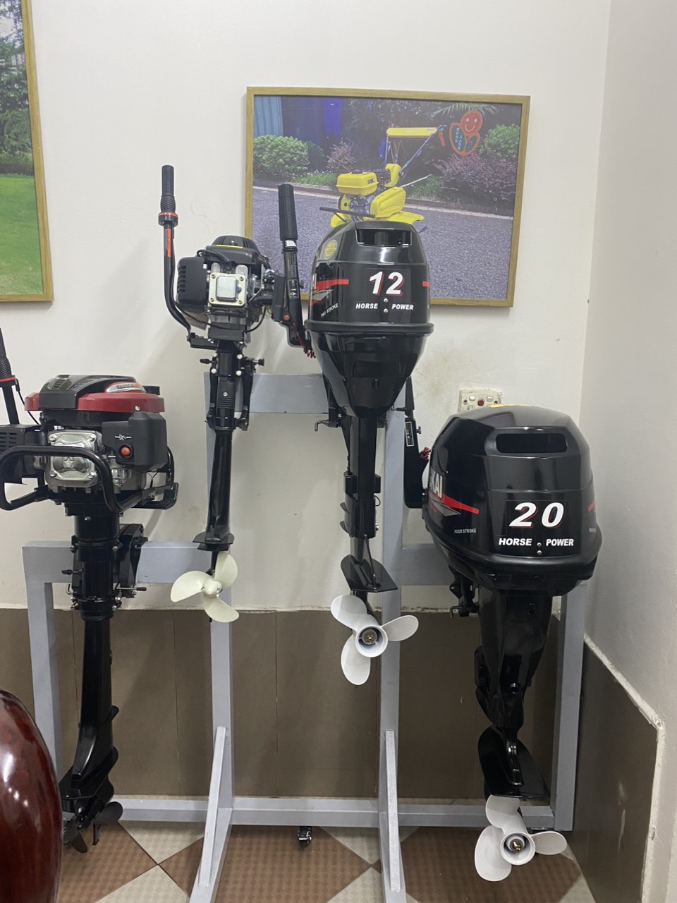 Máy chạy thuyền Hangkai 7HP có hàng tại HN và HCM